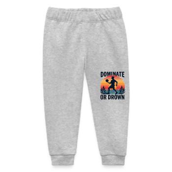 Dominate or Drown – Sporty motif for athletes - Baby Organic Sweatpants by Stanley/Stella - heather grey - Front
