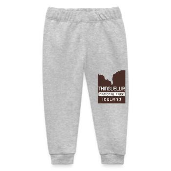 Parc national de Thingvellir - Islande - Pantalon de jogging bébé bio Stanley/Stella - gris chiné - Devant