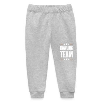 Bowling Team - Baby Organic Sweatpants by Stanley/Stella - heather grey - Front