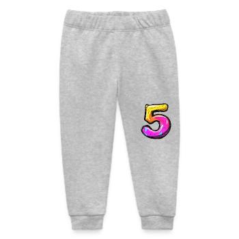 5 Number symbol - Baby Organic Sweatpants by Stanley/Stella - heather grey - Front