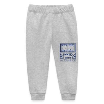 Backgammon Spiel - Baby Organic Jogginghose Baby Tumbler von Stanley/Stella - Grau meliert - Vorne