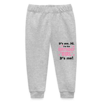 birthday girl black 2 omg die ist ja so poetisch - Baby Organic Sweatpants by Stanley/Stella - heather grey - Front