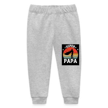 Super Papa - Baby Organic Jogginghose Baby Tumbler von Stanley/Stella - Grau meliert - Vorne