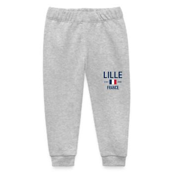 Lille - France - Frankreich - Flagge - Koordinaten - Baby Organic Jogginghose Baby Tumbler von Stanley/Stella - Grau meliert - Vorne