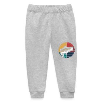 Retro Bass Fish Largemouth Bass Fishing Fisherman - Baby Organic Jogginghose Baby Tumbler von Stanley/Stella - Grau meliert - Vorne