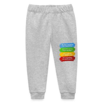 Rome 2025 Jubilee Spanish Jubilee Hymn - Baby Organic Sweatpants by Stanley/Stella - heather grey - Front