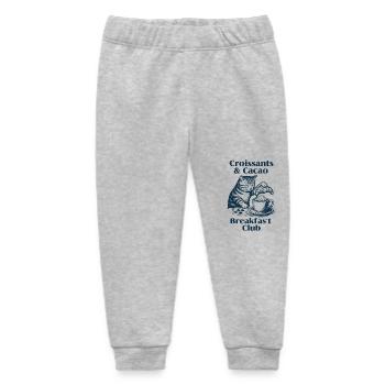 Espresso Breakfast Club and Croissants - Baby Organic Sweatpants by Stanley/Stella - heather grey - Front