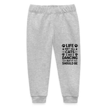 Dancing Saying Cats Dance Funny Dancing Gift - Baby Organic Sweatpants by Stanley/Stella - heather grey - Front