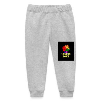 Love is love - Baby Organic Jogginghose Baby Tumbler von Stanley/Stella - Grau meliert - Vorne
