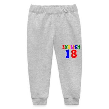 Endlich 18 - Baby Organic Jogginghose Baby Tumbler von Stanley/Stella - Grau meliert - Vorne