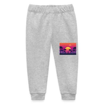 sunset surf - Baby Organic Sweatpants by Stanley/Stella - heather grey - Front