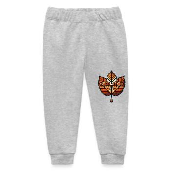 Blatt mit herbstlicher Landschaft - Baby Organic Jogginghose Baby Tumbler von Stanley/Stella - Grau meliert - Vorne