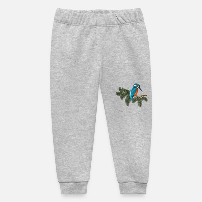Oiseau coloré - Pantalon de jogging bébé bio Stanley/Stella - gris chiné