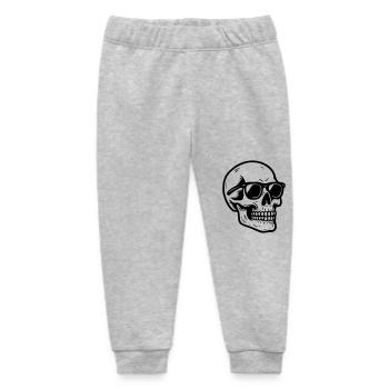 Totenkopf Brille, Totenkopf ... - Baby Organic Jogginghose Baby Tumbler von Stanley/Stella - Grau meliert - Vorne
