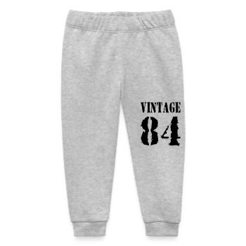 Vintage 1984 - Jahrgang 84 - Party Vector - Baby Organic Sweatpants by Stanley/Stella - heather grey - Front