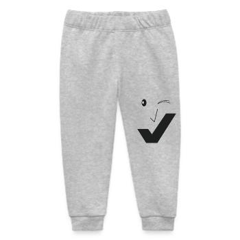 Feines Lächeln - Feines Gesicht C02 - Baby Organic Jogginghose Baby Tumbler von Stanley/Stella - Grau meliert - Vorne