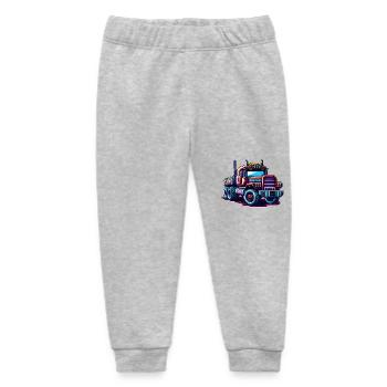 Pixel Truck No. 3 - Baby Organic Sweatpants by Stanley/Stella - heather grey - Front