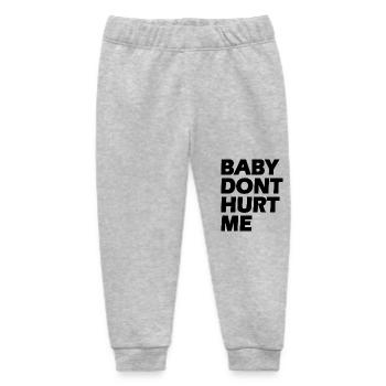 Baby dont hurt me - Baby Organic Sweatpants by Stanley/Stella - heather grey - Front