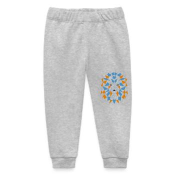 Lion de Juda, coloré - Pantalon de jogging bébé bio Stanley/Stella - gris chiné - Devant
