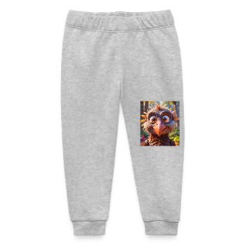 animaux africains super mignons – Vautour - Pantalon de jogging bébé bio Stanley/Stella - gris chiné - Devant