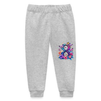 Frauentag: 8. Marsch gemeinsam für Stärke und Freiheit - Baby Organic Jogginghose Baby Tumbler von Stanley/Stella - Grau meliert - Vorne