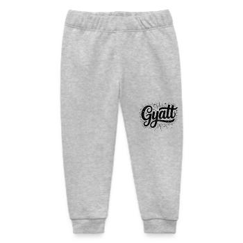 Gyatt - Funny Memes - Baby Organic Sweatpants by Stanley/Stella - heather grey - Front