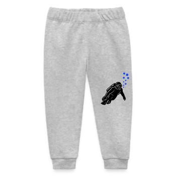 Diver Silhouette - Baby Organic Sweatpants by Stanley/Stella - heather grey - Front