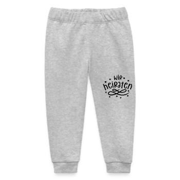 Wir heiraten - Gemeinsamer Junggesellenabschied - Baby Organic Jogginghose Baby Tumbler von Stanley/Stella - Grau meliert - Vorne