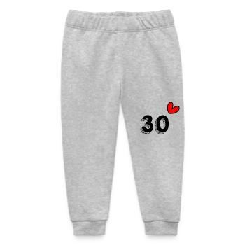 30 YEARS. 30th ANNIVERSARY. ANNIVERSARY 30 YEARS. 30 - Baby Organic Sweatpants by Stanley/Stella - heather grey - Front