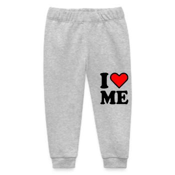 I love me - Baby Organic Sweatpants by Stanley/Stella - heather grey - Front