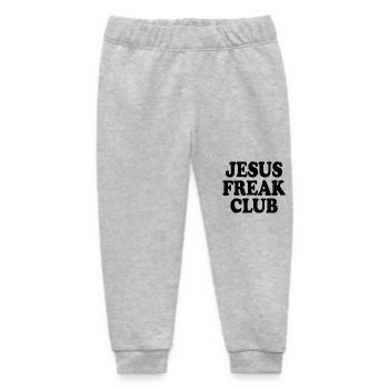 Jesus freak club - Baby Organic Sweatpants by Stanley/Stella - heather grey - Front