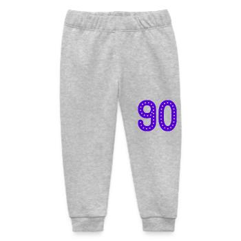 90 YEARS. 90TH ANNIVERSARY. BIRTHDAY 90 YEARS. 90 - Baby Organic Sweatpants by Stanley/Stella - heather grey - Front