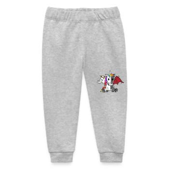 Unicorn Dark Demon Angel Devil Satanic Fable - Baby Organic Sweatpants by Stanley/Stella - heather grey - Front