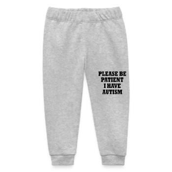 please be patient i have autism - Baby Organic Sweatpants by Stanley/Stella - heather grey - Front