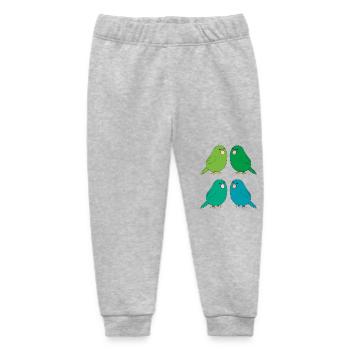Budgie 4fold - Baby Organic Sweatpants by Stanley/Stella - heather grey - Front