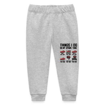 Things I Do In My Spare Time Car Lover - Baby Organic Sweatpants by Stanley/Stella - heather grey - Front