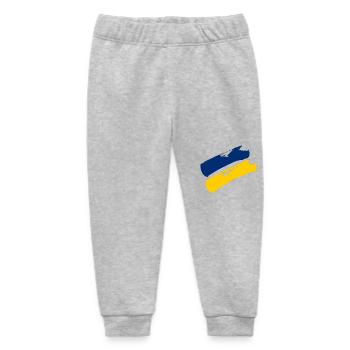 Niederösterreich Flagge - Pinsel Streifen - Baby Organic Jogginghose Baby Tumbler von Stanley/Stella - Grau meliert - Vorne