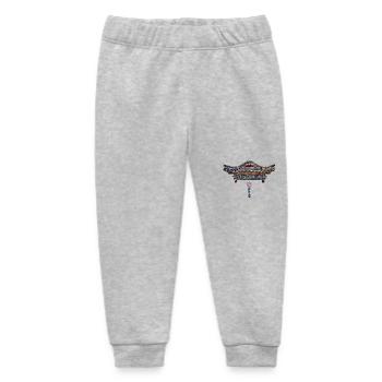 Chinesisch_Architektur in the Beihai_Qinquan_1887 - Baby Organic Sweatpants by Stanley/Stella - heather grey - Front