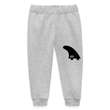 Surf Fin – 6ft Offshore Design - Baby Organic Sweatpants by Stanley/Stella - heather grey - Front