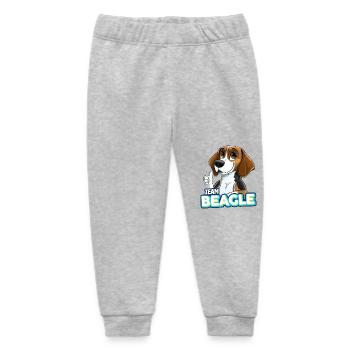 TEAM Beagle - Tricolore - Baby Organic Sweatpants by Stanley/Stella - heather grey - Front