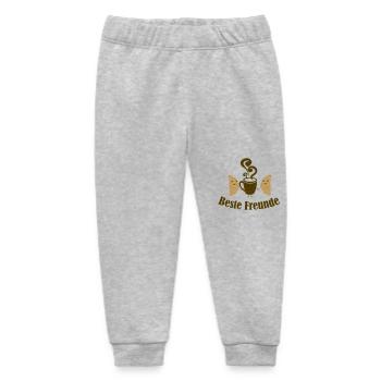 croissant kaffee - Baby Organic Jogginghose Baby Tumbler von Stanley/Stella - Grau meliert - Vorne