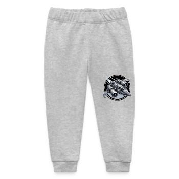 Raumschiff silber - Baby Organic Jogginghose Baby Tumbler von Stanley/Stella - Grau meliert - Vorne