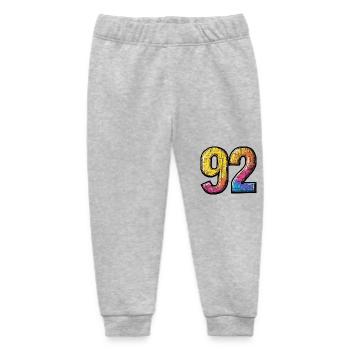 92 Symbole numérique - Pantalon de jogging bébé bio Stanley/Stella - gris chiné - Devant