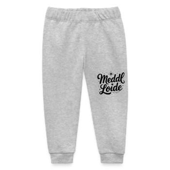 Meddl Loide - German Memes - Baby Organic Sweatpants by Stanley/Stella - heather grey - Front