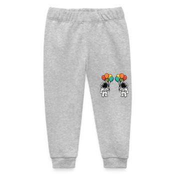 astronaut ballons 2 - Baby Organic Jogginghose Baby Tumbler von Stanley/Stella - Grau meliert - Vorne