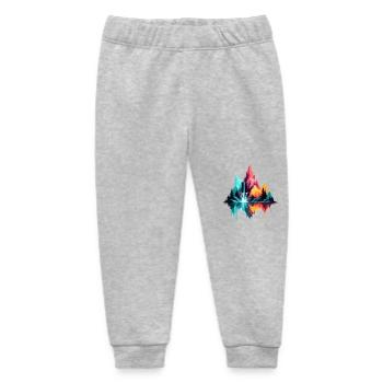 Serene Landscape Calm Tranquil Nature Mountains - Baby Organic Sweatpants by Stanley/Stella - heather grey - Front
