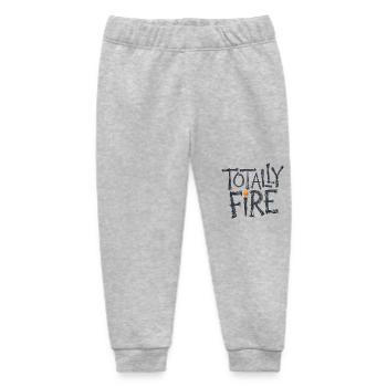 Totales Feuer - Baby Organic Jogginghose Baby Tumbler von Stanley/Stella - Grau meliert - Vorne