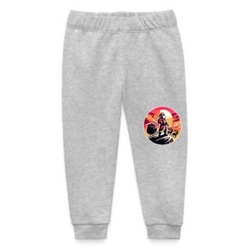 Weihnachtsmann mit Rentier im Gebirge - Baby Organic Jogginghose Baby Tumbler von Stanley/Stella - Grau meliert - Vorne