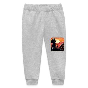 Weihnachtsmann mit Rentier im Gebirge - Baby Organic Jogginghose Baby Tumbler von Stanley/Stella - Grau meliert - Vorne