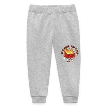 Dumpster Fire Vibes - Baby Organic Sweatpants by Stanley/Stella - heather grey - Front